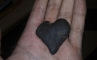 Heart shaped stone as a lucky charm