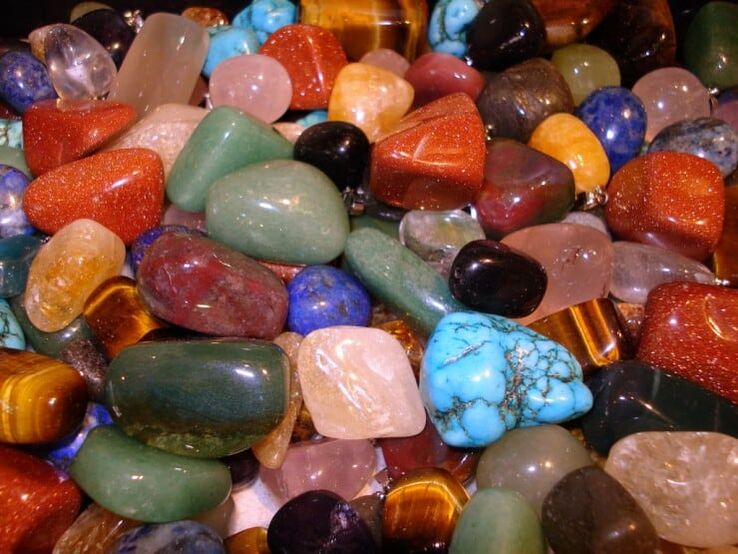 colored stones like lucky charms